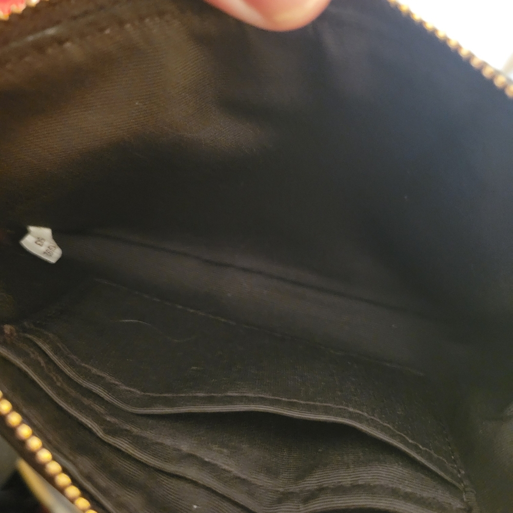 Coach Signature Canvas Brown & Tan Wristlet - Picture 4 of 6